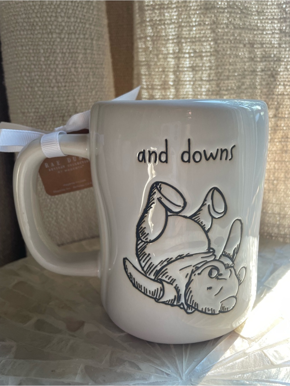 Rae Dunn Disney White Ceramic Mug with Winnie the Pooh